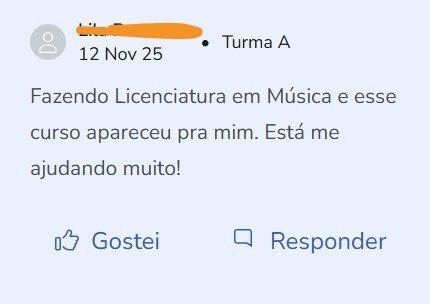 Depoimento de aluno