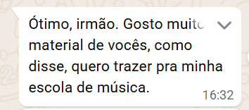 Depoimento de aluno