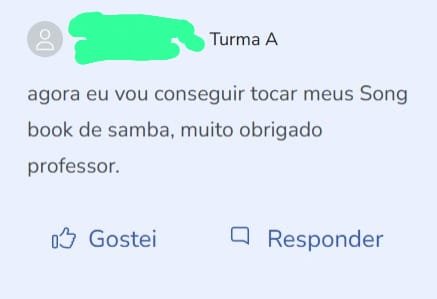 Depoimento de aluno