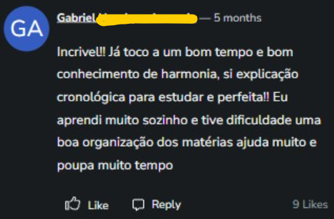 Depoimento de aluno